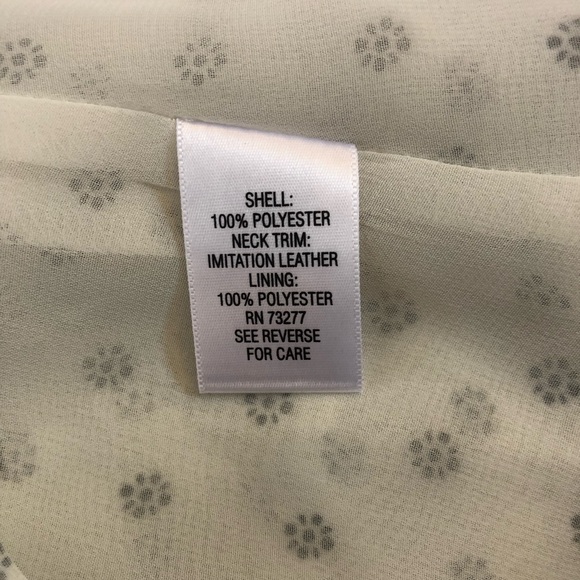 ELLE Large Cream Black Speckled Pleated Sleeveless Blouse Cottagecore Milkmaid - Picture 7 of 9